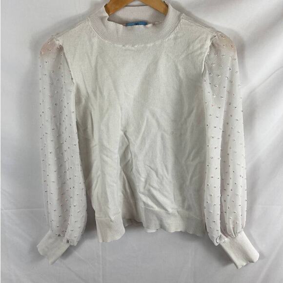 CECE Clip Dot Sleeve Sweater  size XS - Picture 1 of 5